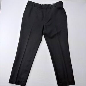 Blauer Mens Black Uniform Trousers Flat Front Straight Leg Pants Size 42 Reg